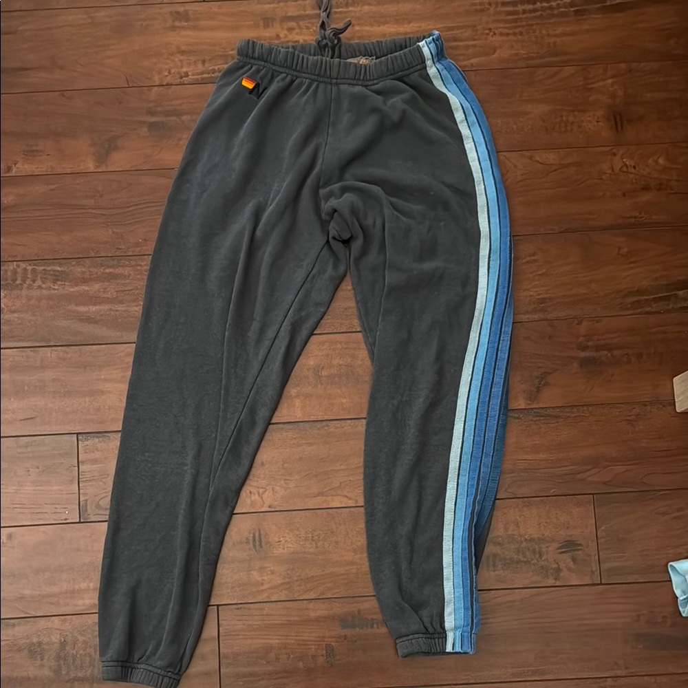 Unisex Jogger Pants with Blue Stripe
